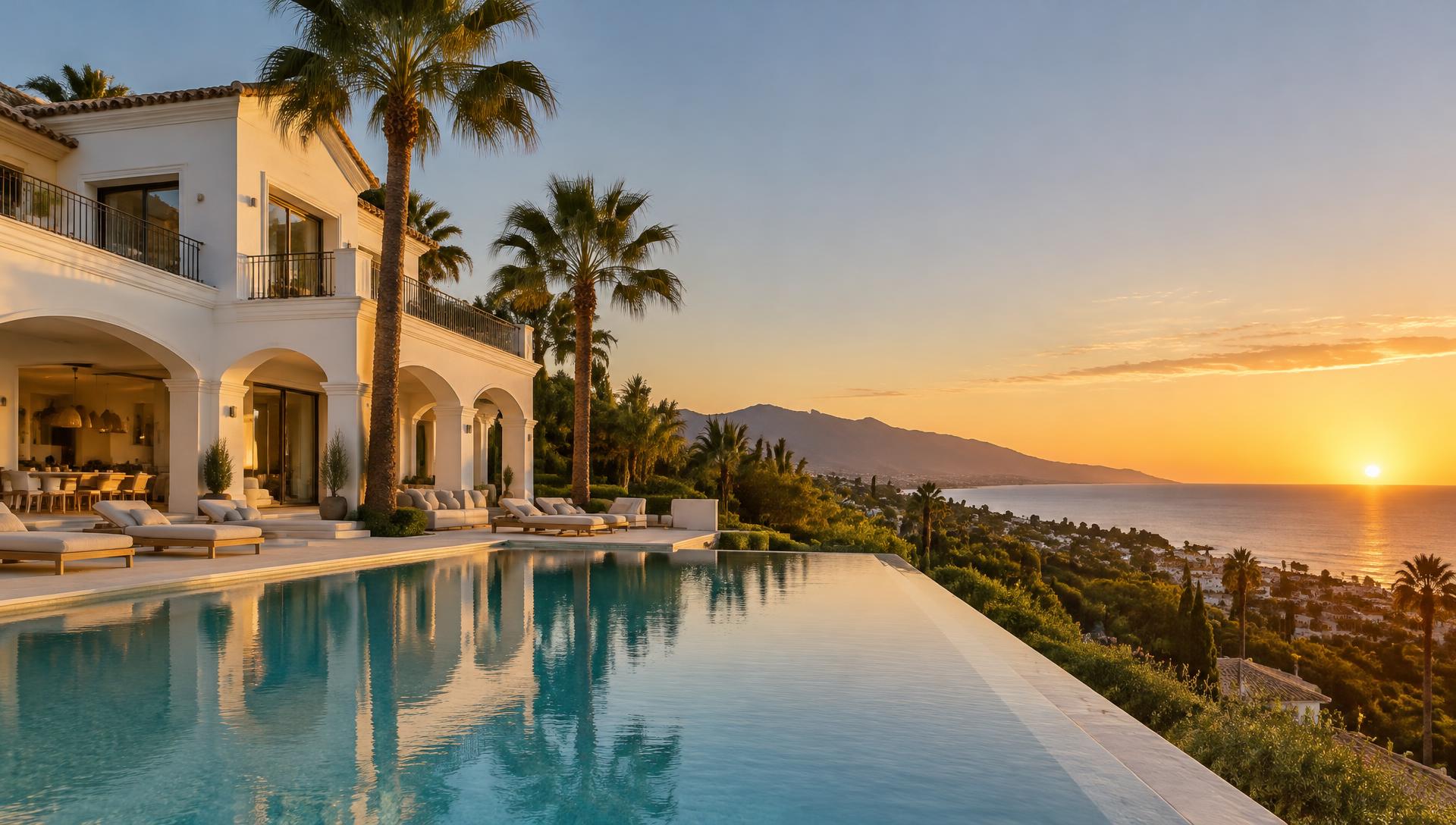 Villa mediterránea en Marbella con jardín y piscina